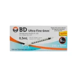 JERINGA 0.5mL. (BD U-Fine) Insulina c/AGUJA INTEGRADA 31Gx6mm. c/10 Pzs.