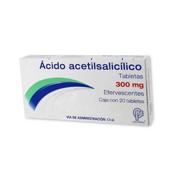 ÁCIDO ACETILSALICÍLICO (Psicofarma) c/20 TABS. Efervs. 300 MG.