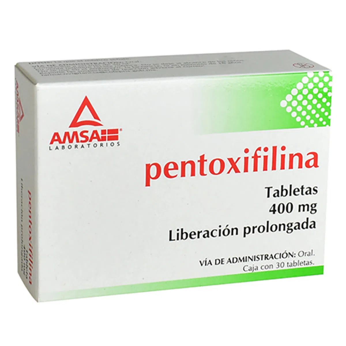 PENTOXIFILINA (Amsa) c/30 TABS. L.P. 400 MG.