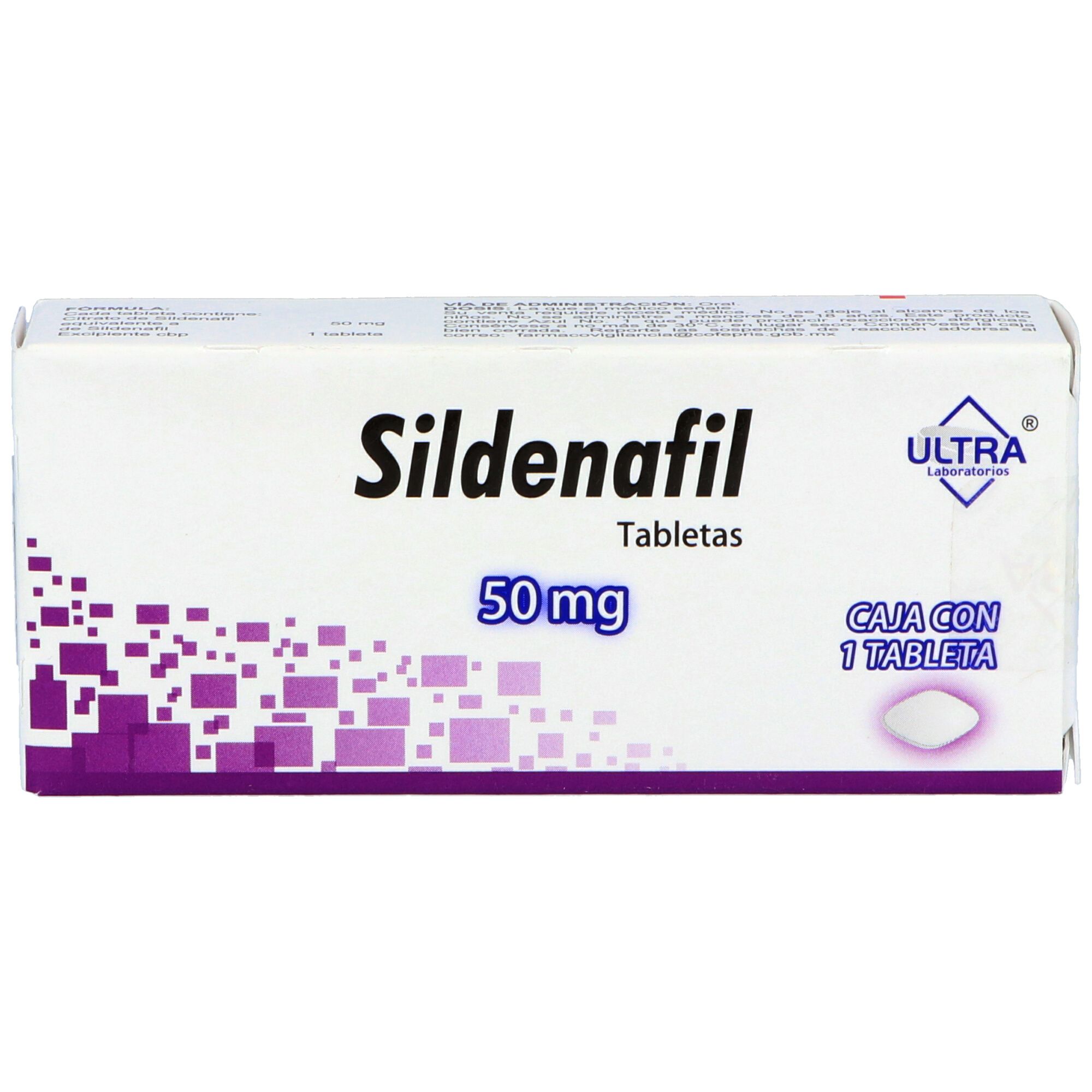 SILDENAFIL (Ultra) c/1 TAB. 50 MG.